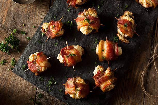 Homemade Bacon Wrapped Mushrooms