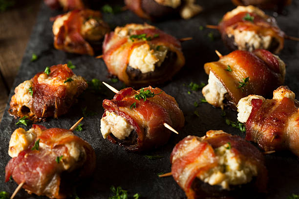istock Homemade Bacon Wrapped Mushrooms 468363630