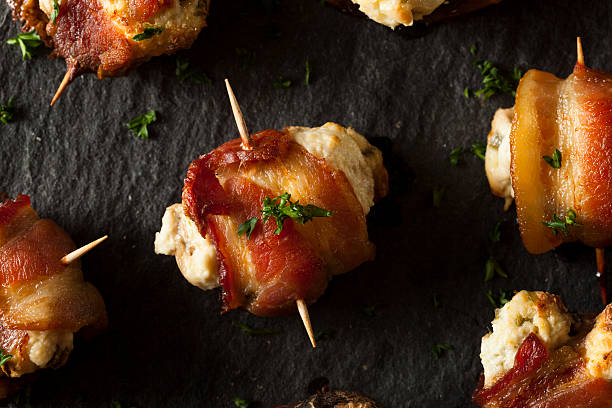 istock Homemade Bacon Wrapped Mushrooms 468363632