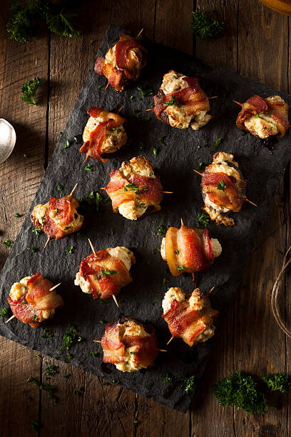 istock Homemade Bacon Wrapped Mushrooms 468363642
