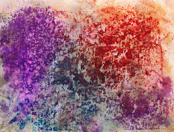 istock Colorful paint splatter texture on watercolor paper 468363646