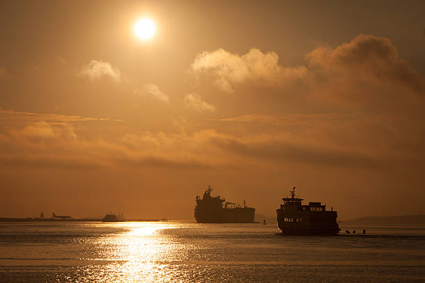 istock Boston Harbor with Logan Airport in the background. 468364038