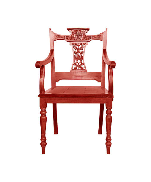 istock wooden chair isolated on white background. 468364920