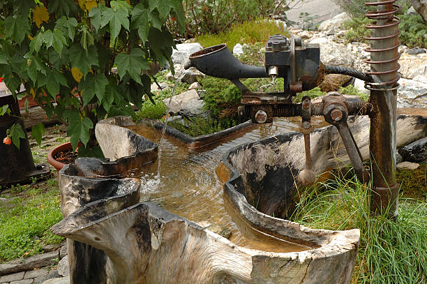 istock Small unique garden fountain 468365392