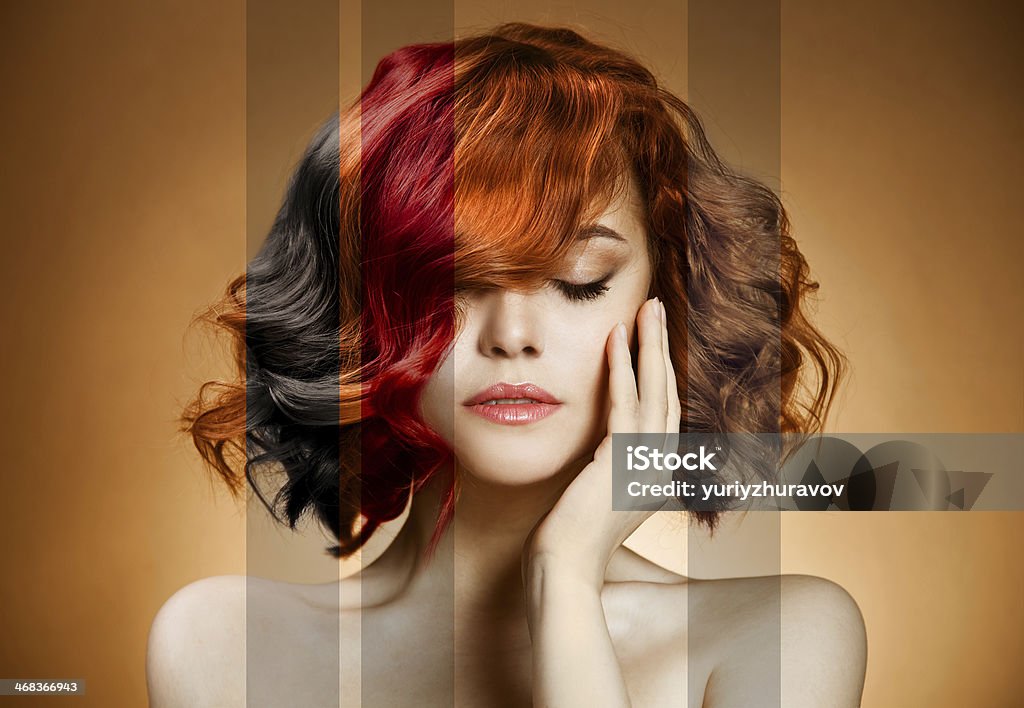 Schönheit Porträt.  Konzept, Haare färben - Lizenzfrei Friseursalon Stock-Foto