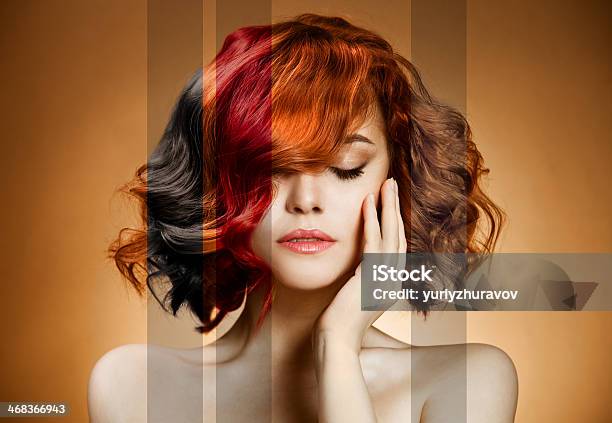 Schönheit Porträt Konzept Haare Färben Stockfoto und mehr Bilder von Friseursalon - Friseursalon, Frauen, Frisur