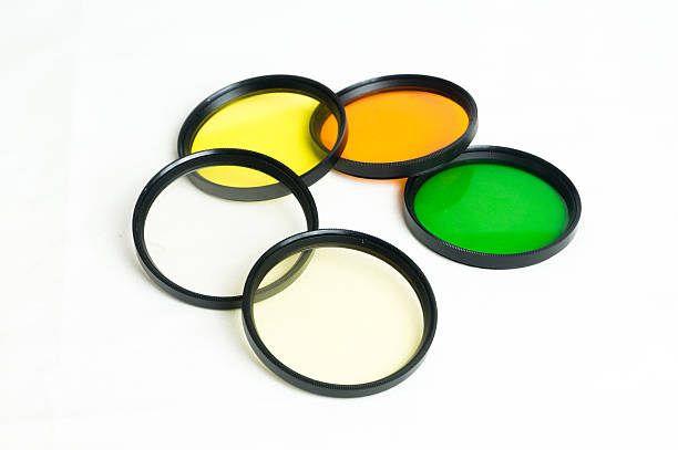 istock Lens filters in colors isolated over white background 468369070
