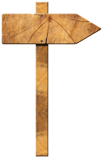 istock Wooden Directional Sign - One Arrow 468372544