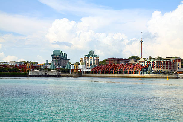 Harborfront bay and Sentosa Island