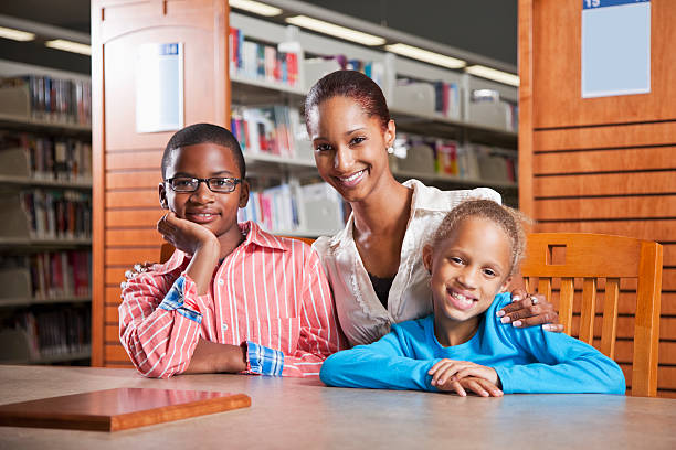 istock Children with teacher in library 468374531