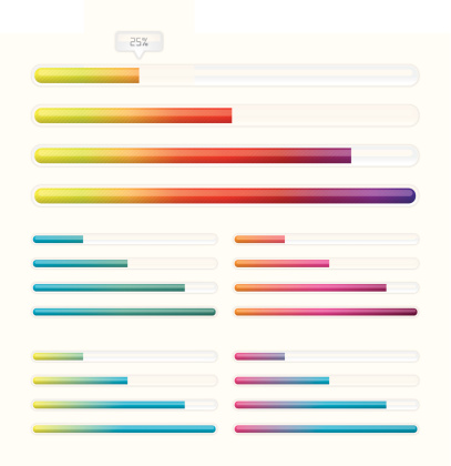 Loading Bars With Indicator Stock Illustration - Download Image Now ...
