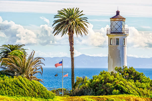 пункт vicente маяк - catalina island стоковые фото и изображения