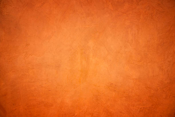 오랑주 그런지 콘크리트 벽 질감 및 배경. - orange wall textured paint 뉴스 사진 이미지