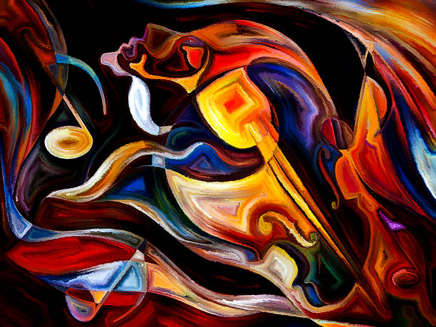 어드밴드 음악 - painted image expressionism people abstract 뉴스 사진 이미지