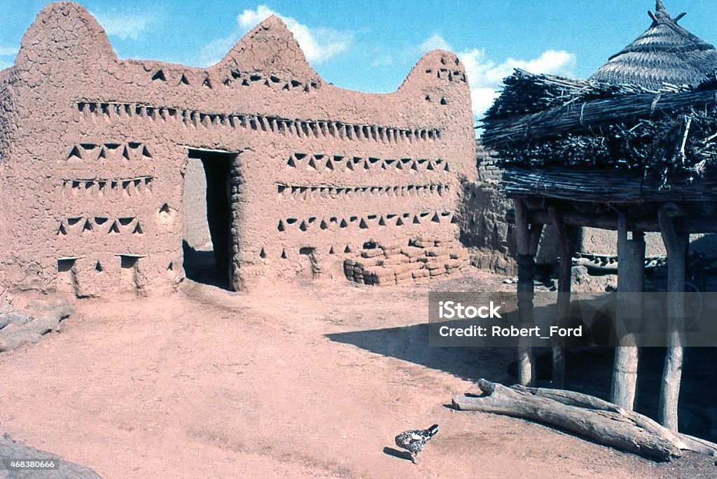 Formal Entrance  Kurumba Village Compound Burkina Faso West Africa Formal Entrance to a Traditional Kurumba village and an Extended Family Compound built from mud-brick adobe construction in northern Sahel near Toulfe Burkina Faso West Africa Burkina Faso Stock Photo