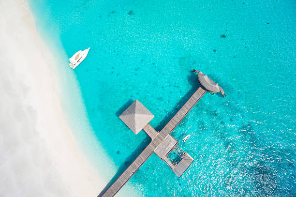 istock top view aerial sandy beach lagoon footbridge 468381012