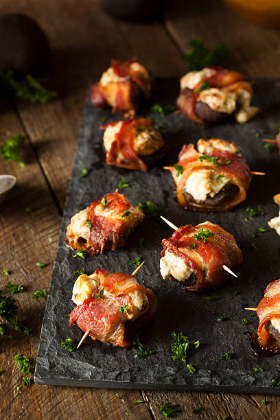 istock Homemade Bacon Wrapped Mushrooms 468381124