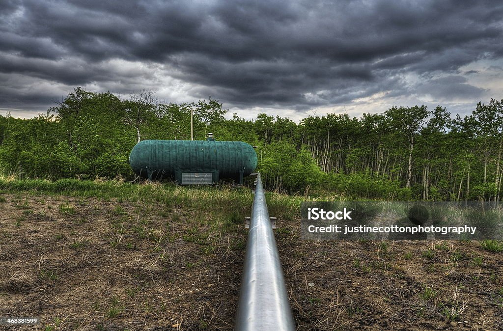 Oil & Gas Tower Power Air Valve Stock Photo