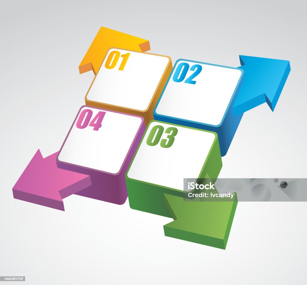 Four direction arrows Gradient and transparent effect used. Abstract stock vector