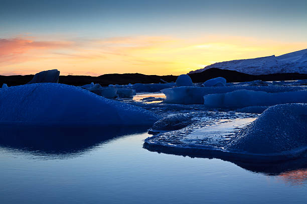istock Ice lagoon at sunset, Iceland 468386894