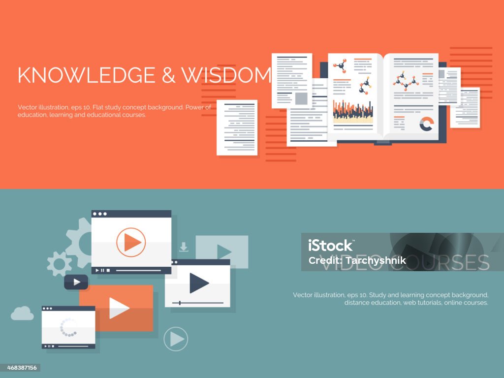 Study Background For Website Vector Illustration Flat Study Backgrounds Set Education And Online ...