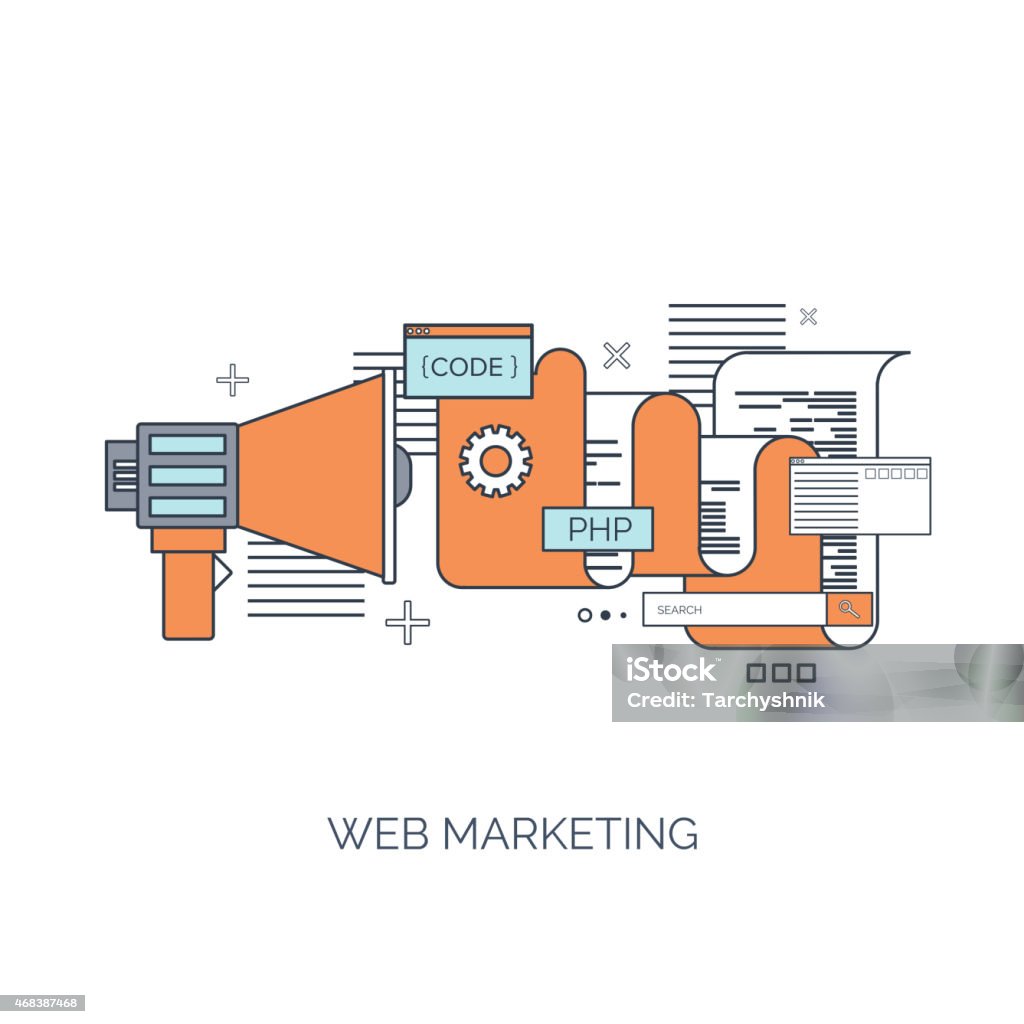 Vector Illustration Flat Computing Background Programming Coding Web ...
