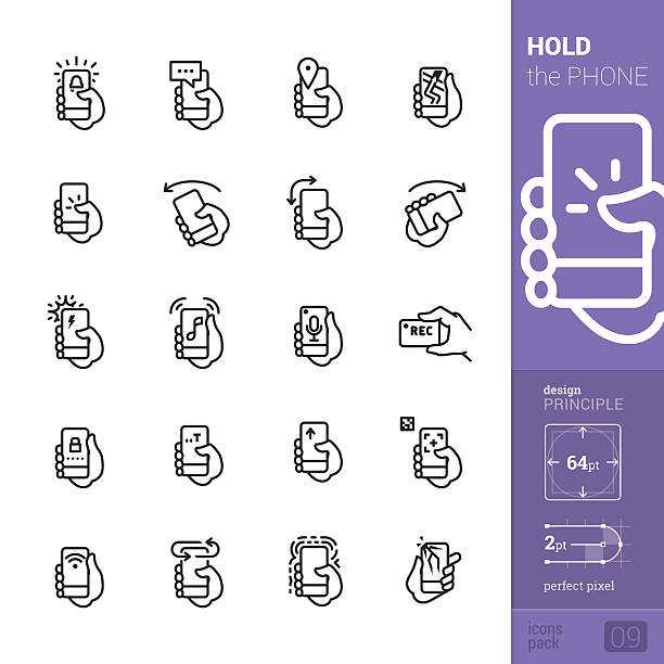 ilustrações de stock, clip art, desenhos animados e ícones de telefone interacção vetor ícones-pro pack - interface icons flash
