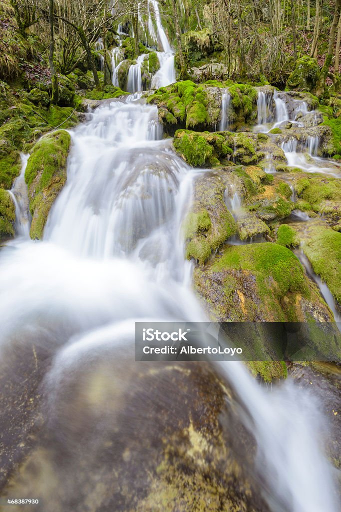 Waterfalls at Entzia mountain range (Spain) 2015 Stock Photo