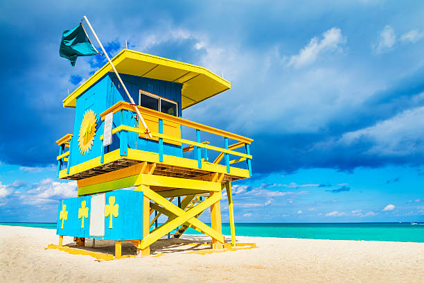istock Miami beach famous Lifeguard toxer 468388239