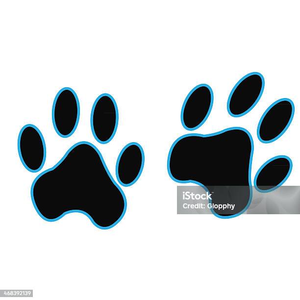 Schwarze Pfote Drucken Stock Vektor Art und mehr Bilder von ClipArt - ClipArt, Farbbild, Hund