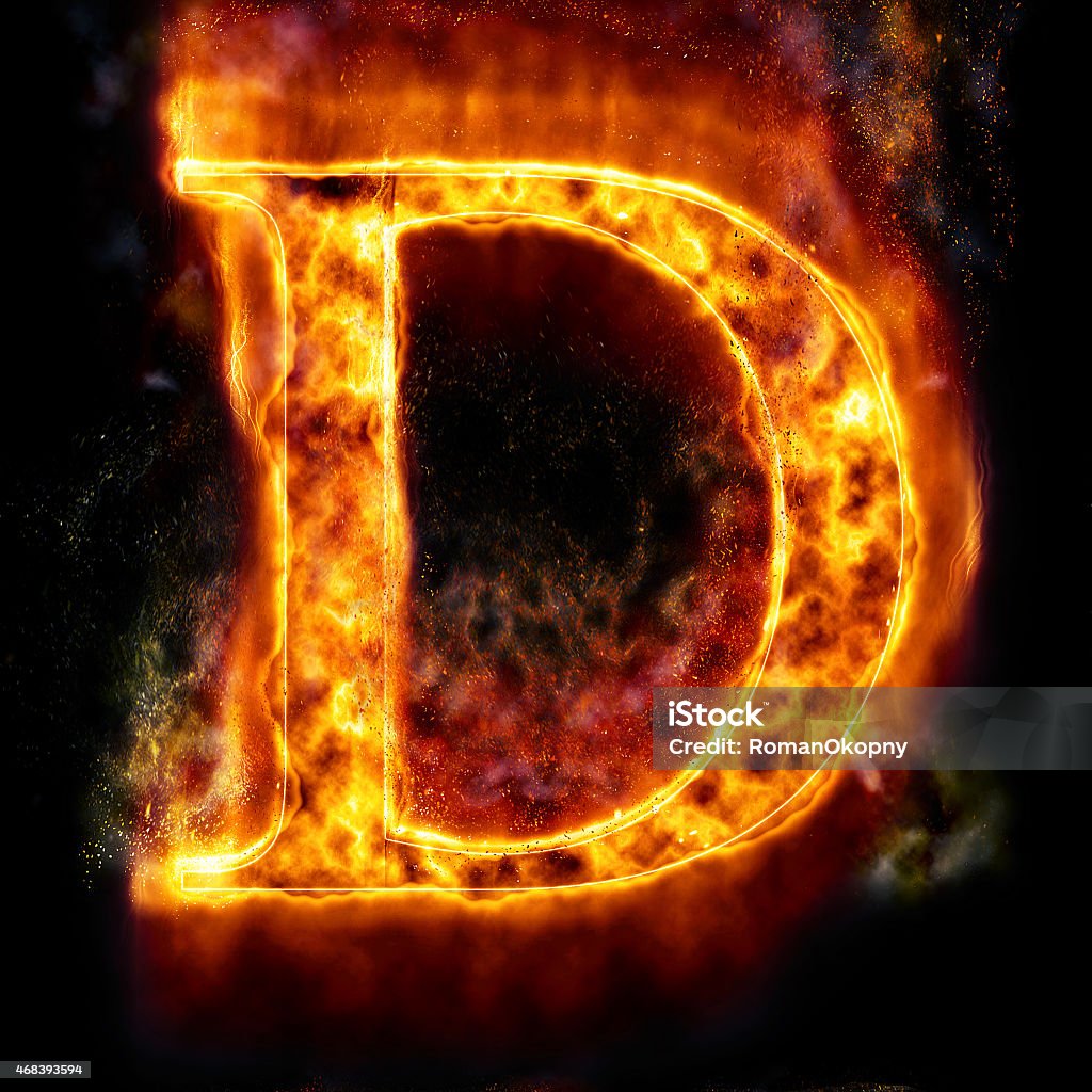 Fire Letter D Stock Photo - Download Image Now - 2015, Alphabet ...