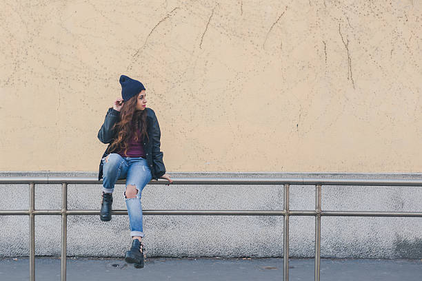 istock Beautiful girl posing in an urban context 468394598
