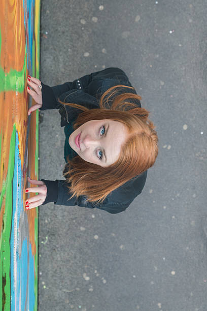 istock Top view of a beautiful girl posing 468399498