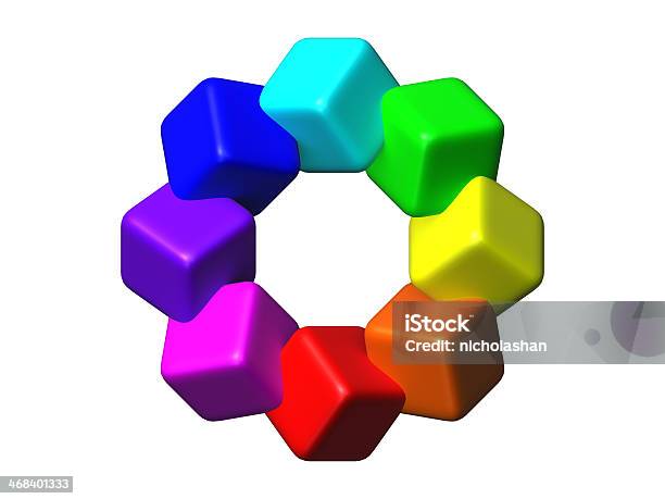 Colored Cubes 3d Stock Photo - Download Image Now - 6-7 Years, Abstract, Advertisement