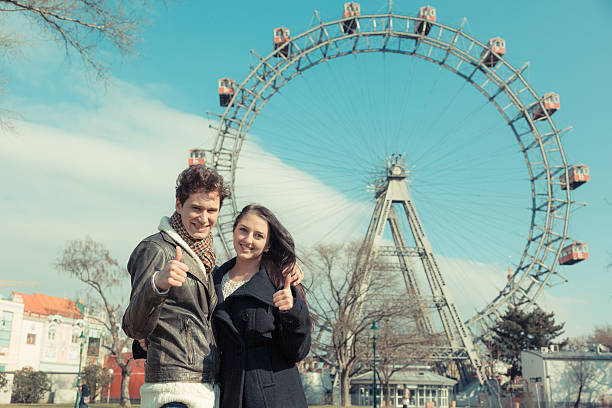 istock Young Couple at Amusement Park in Wien 468401399