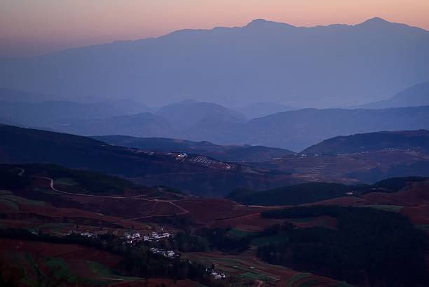 istock The whole process of sunrise in red land 468404334