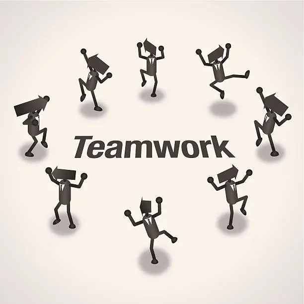 Vector illustration of Teamwork