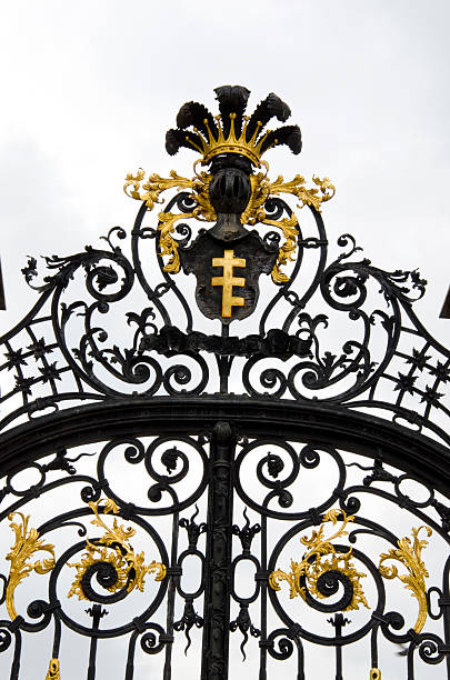 istock historical metal gate in Poland, Warshaw 468406399