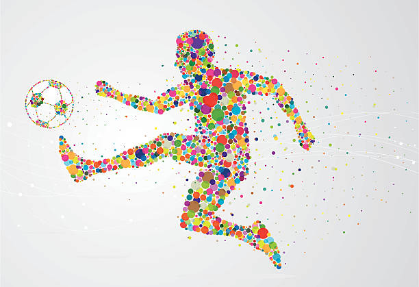 ilustrações de stock, clip art, desenhos animados e ícones de pixel jogador de futebol - soccer player soccer sport people