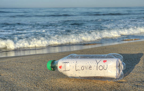 Love Message in a Bottle stock photo
