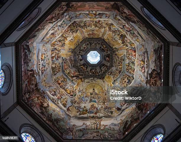 Affresco Nel Duomo Di Firenze - Fotografie stock e altre immagini di Affresco - Affresco, Ambientazione interna, Basilica