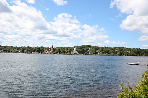 istock Three churches at Mahone Bay, Nova Scotia, Canada 468420082