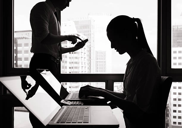 istock A setting to show the office during the day with no lights  468420234