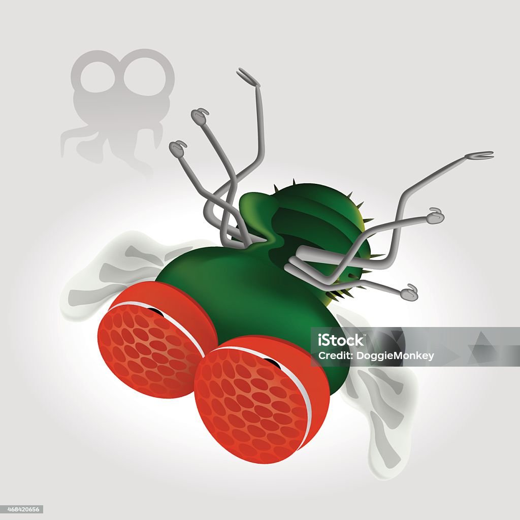 Cartoon fly Vector illustration of housefly in cartoon character. 2015 stock vector