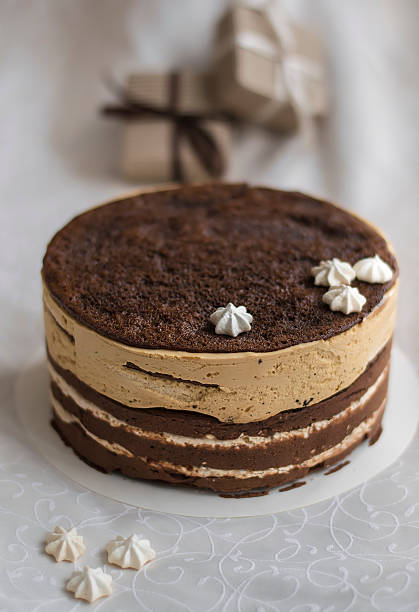 istock delicious chocolate cake with meringue 468421184