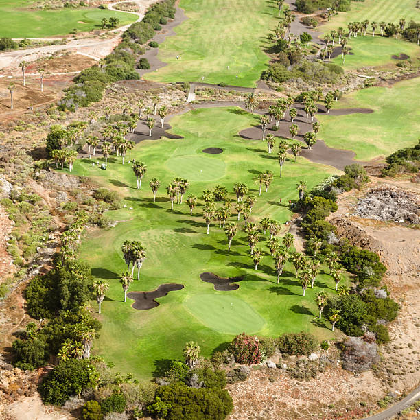 istock Aerial view of golf course 468423017