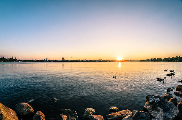 istock Sunset in Hamburg 468429709