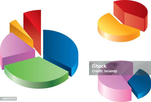 Pie Chart Stock Illustration - Download Image Now - Pie Chart, Chart, Three Dimensional