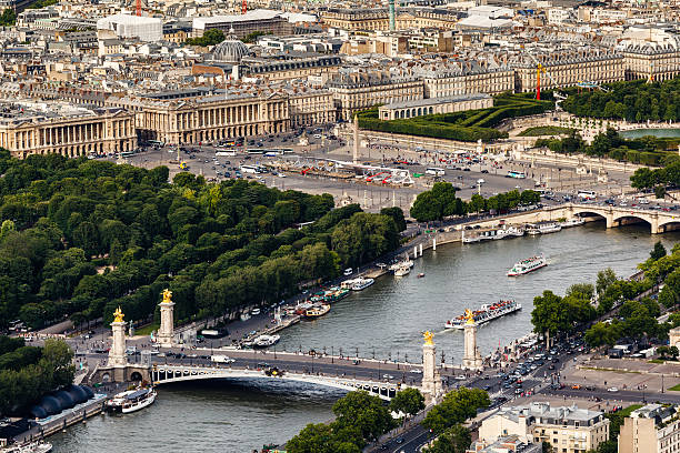 istock Aerial View on River Seine from the Eiffel Tower, Paris 468429763
