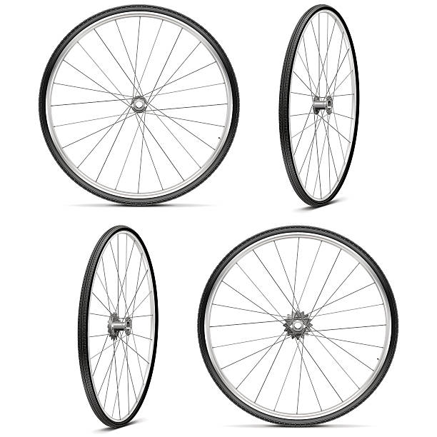 ilustrações de stock, clip art, desenhos animados e ícones de vetor de rodas de bicicleta - bicycle wheel tire spoke